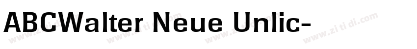 ABCWalter Neue Unlic字体转换